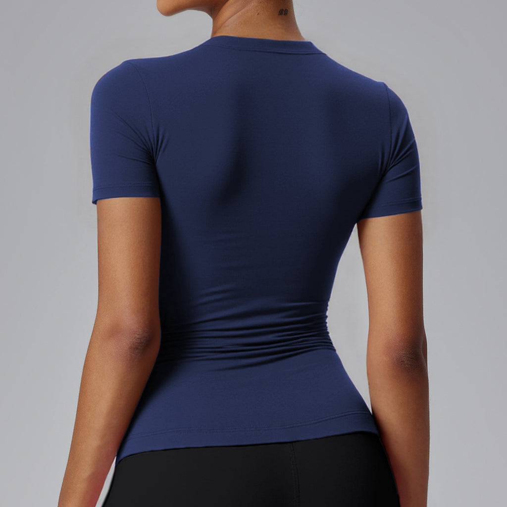 Womens Elastic Quick-Dry Fitness Yoga Top