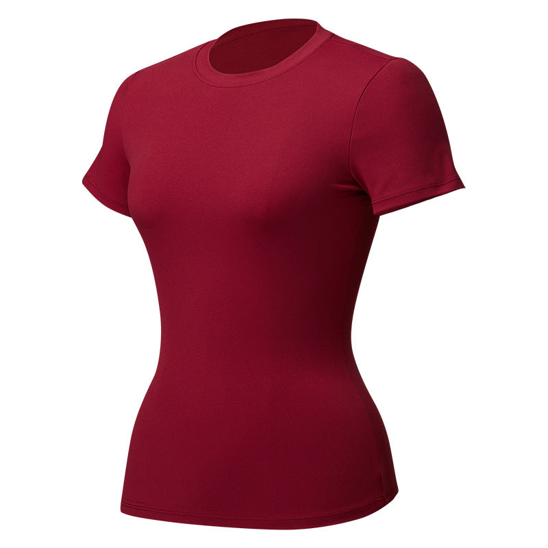 Womens Elastic Quick-Dry Fitness Yoga Top