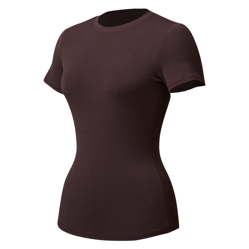 Womens Elastic Quick-Dry Fitness Yoga Top