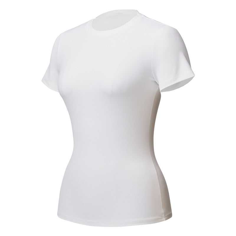 Womens Elastic Quick-Dry Fitness Yoga Top