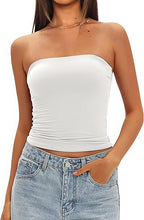 Womens Strapless Slim Fit Tube Top